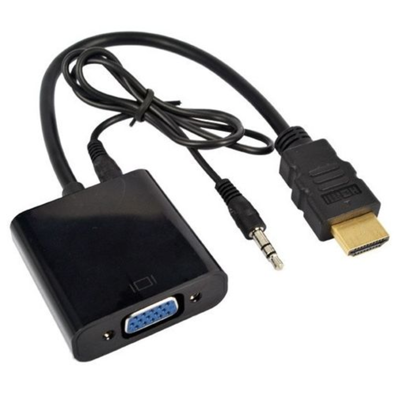 Adaptateur HDMI vers VGA (avec audio) Noir 01