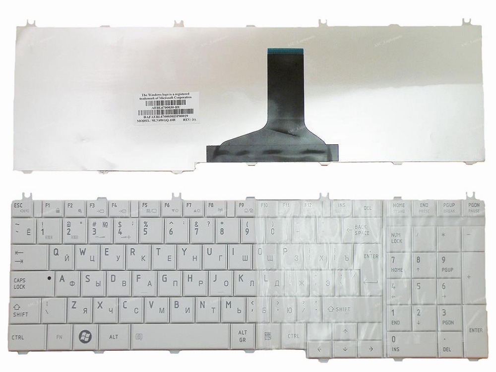 Clavier Toshiba C660 Blanc
