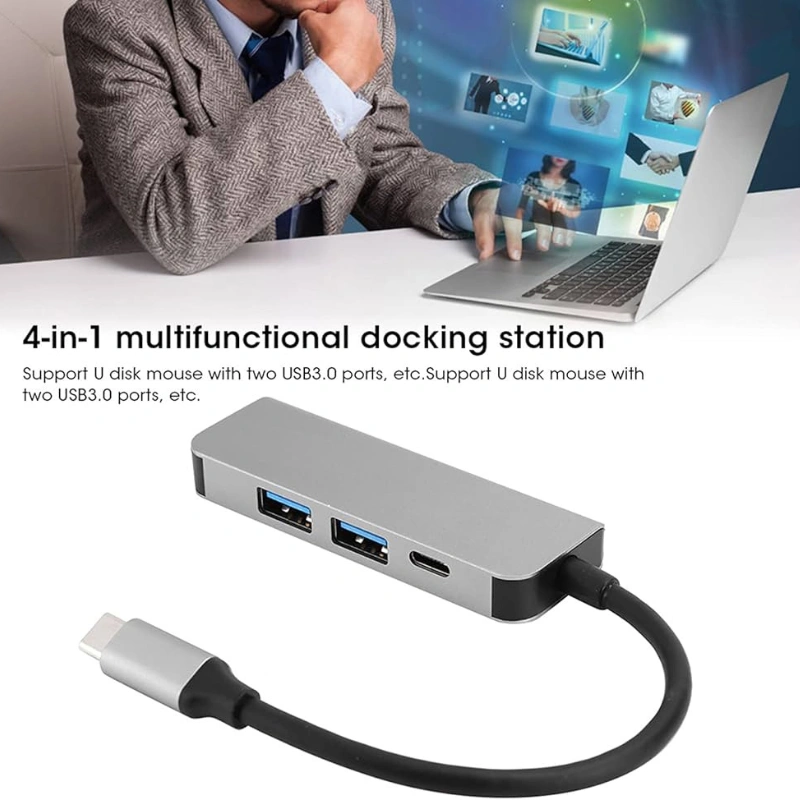 hub TYPE C to 4in 1 USB 3 port Hub + 1port USB C